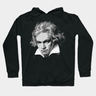 Beethoven Black and White Hoodie